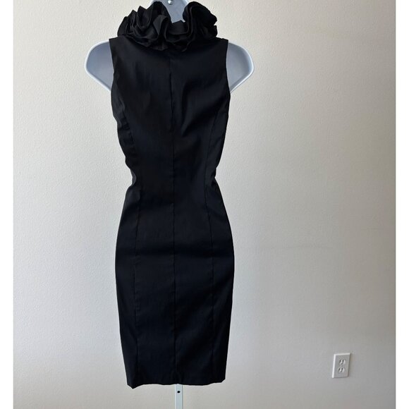 Xscape Dress 6 Ruffles BodyCon Little Black Dress Coquette Romantic Femme Fatale - Picture 2 of 16